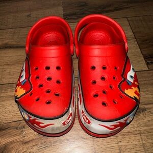 Lightening McQueen Clog “crocs” Size 10 Kids